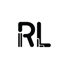 RL monogram logo design letter text name symbol monochrome logotype alphabet character simple logo