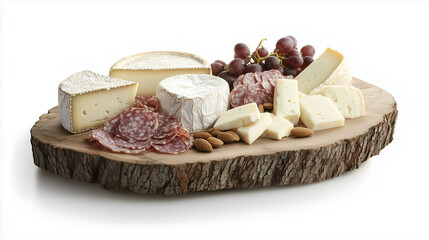 Gourmet Charcuterie Board with Cheeses Meats Fruits and Nuts
