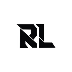 RL monogram logo design letter text name symbol monochrome logotype alphabet character simple logo