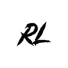 RL monogram logo design letter text name symbol monochrome logotype alphabet character simple logo