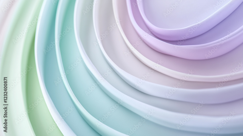 Poster Pastel Rainbow Abstract Background Soft Curves Elegant Design Subtle Gradient Texture Smooth        