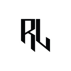 RL monogram logo design letter text name symbol monochrome logotype alphabet character simple logo