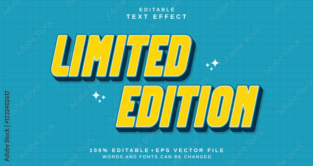 Poster editable text style effect - limited edition text style theme.
