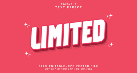 Editable text style effect - Limited text style theme.