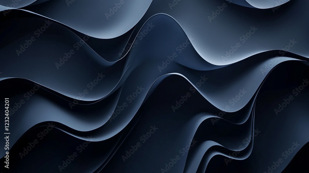 Poster abstract dark blue wave pattern elegant swirling design background texture art waves curve style