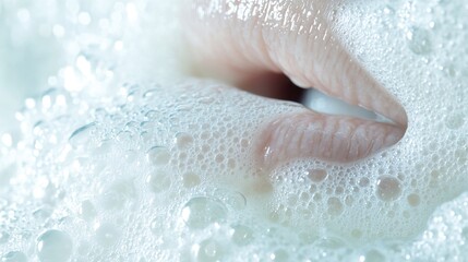 Fototapeta premium Hand bathing in foamy, bubbly, soapy water.