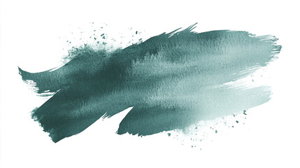 Abstract Teal Watercolor Brush Stroke Background Design Element Texture art blue green paint style  