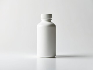 blank white medicine bottle on white background