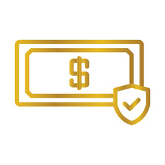 Payment Protection Color gradient illustration vector icon which can easily modify or edit 
