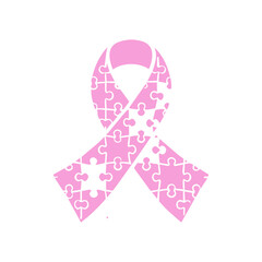 Fototapeta premium Autism Awareness Puzzle Ribbon Element Vector Illustration