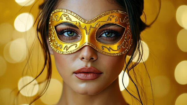 woman in carnival mask