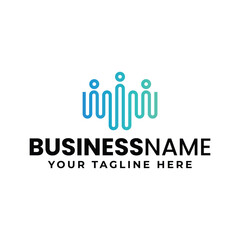 tech community logo design template