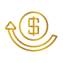 Payment Refund Color gradient illustration vector icon which can easily modify or edit 
