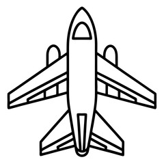 airplane icon of illustration on white background