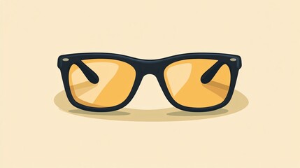 Professional Glasses Icon Flat Vector for Business Presentations and Websites