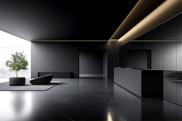 Black gradient background adds drama and sophistication to product displays  
