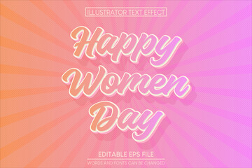 International womens day text effect