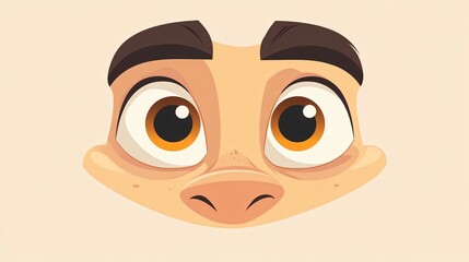 Expressive Cartoon Face Illustration for Design Projects | Colorful Comic Character Art