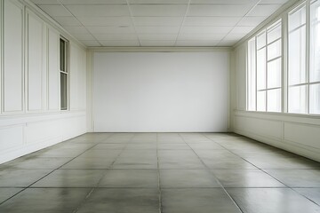 Obraz premium White and grey palette crafts a minimalist foundation for stock imagery 