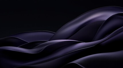 Obraz premium Smooth Flowing Neon Waves with Curves in Dark Background