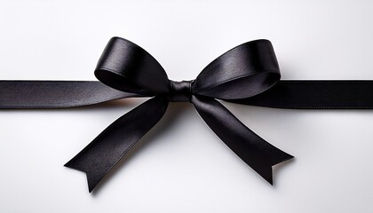 black bow on a white background