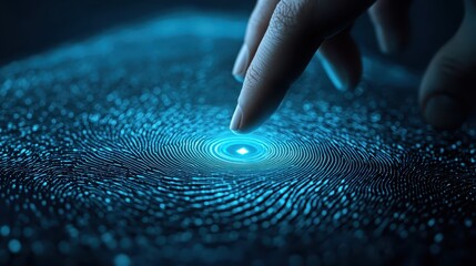 Intricate fingerprint patterns, a closeup examination of unique biometric markers for security and identification