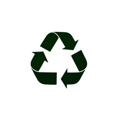 Obraz premium Green recycling symbol design illustrating environmental sustainability and eco-friendly practices 