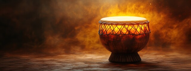 Glowing African Drum Tribal Music Award Cultural Heritage