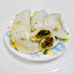 rice dumplings stuffed with minced meat