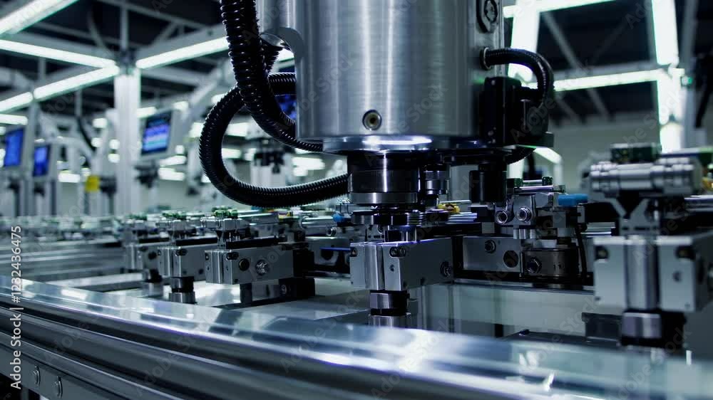 Aufkleber exploring advanced robotics and automation technology in a modern manufacturing facility
