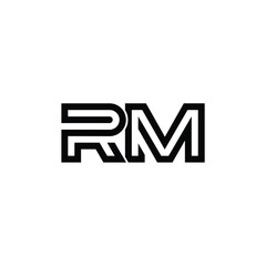 RM monogram logo design letter text name symbol monochrome logotype alphabet character simple logo
