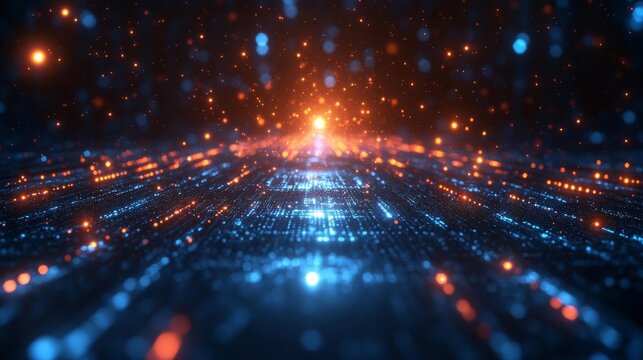 Neon Arrows and Light Ray Digital Design. Generative AI