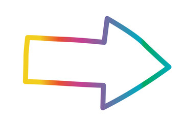 手描きの矢印　カラー18