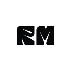 RM monogram logo design letter text name symbol monochrome logotype alphabet character simple logo