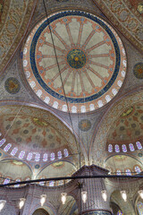 Obraz premium Interior and ceiling details of the Blue Mosque in Istanbul