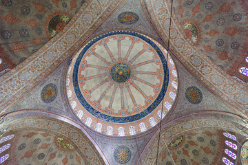 Blue Mosque ceiling in Istanbul