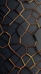 Fototapeta premium Abstract Black and Gold Geometric Pattern