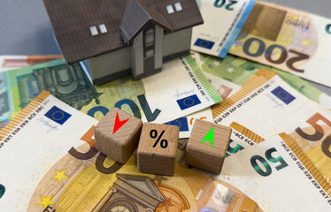 banknote money on table background and saving money and business growth concept