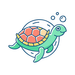 turtle icon, turtle vector illustration-simple illustration of turtle, perfect for turtle logos and icons