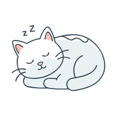 cat sleeping icon, cat sleeping vector illustration-simple illustration of cat sleeping, perfect for cat sleeping logos and icons