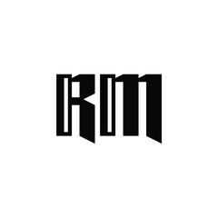 RM monogram logo design letter text name symbol monochrome logotype alphabet character simple logo