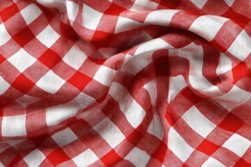 Obraz premium Red and White Checkered Fabric Texture