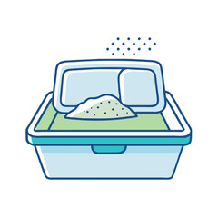 litter box icon, litter box vector illustration-simple illustration of litter box, perfect for litter box logos and icons