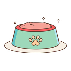 pet food bowl icon, pet food bowl vector illustration-simple illustration of pet food bowl, perfect for pet food bowl logos and icons