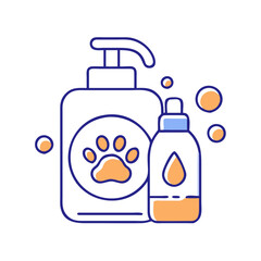 pet shampoo icon, pet shampoo vector illustration-simple illustration of pet shampoo, perfect for pet shampoo logos and icons