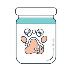 pet treat jar icon, pet treat jar vector illustration-simple illustration of pet treat jar, perfect for pet treat jar logos and icons