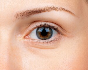 Obraz premium Under-eye close-up showing slight puffiness and pigmentation