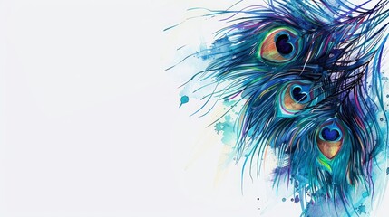 Obraz premium Abstract Peacock Feather Eyes natural background