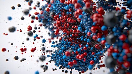 Abstract Representation of Respiratory Syncytial Virus Particles