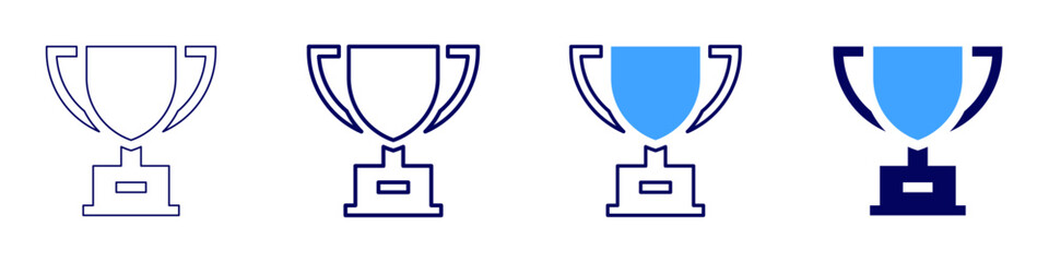Award events icon in 4 different styles. Thin Line, Line, Bold, and Bold Line. Duotone style. Editable stroke